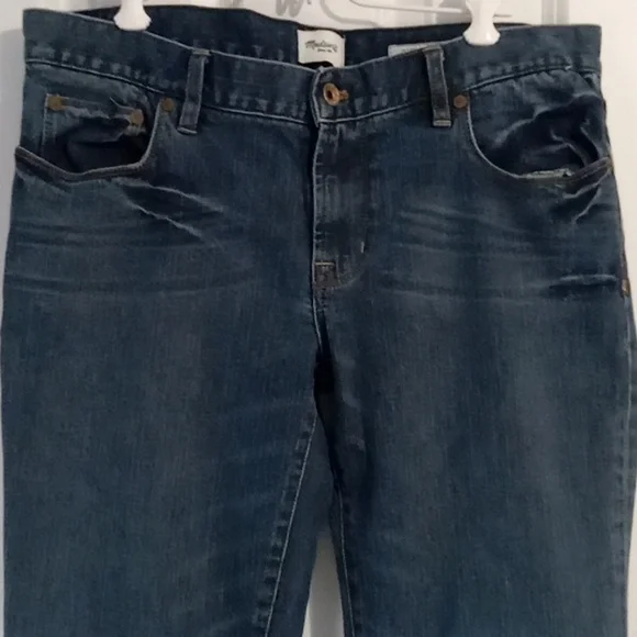 Madewell Dark Blue Straight Leg Jeans - Picture 3 of 8